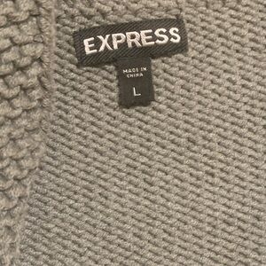 Express Charcoal Textured Knit Top